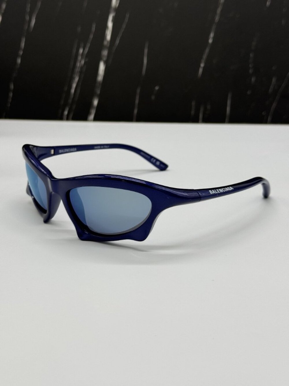 NEW BALENCIAGA BB0229S 006 BLUE UNISEX SUNGLASSES BALENCIAGA EYEWEAR - Picture 7 of 10